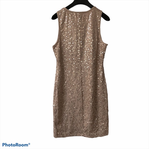 Forever21, sparkly sequin tank dress, champagne gold color, size medium - Picture 4 of 8